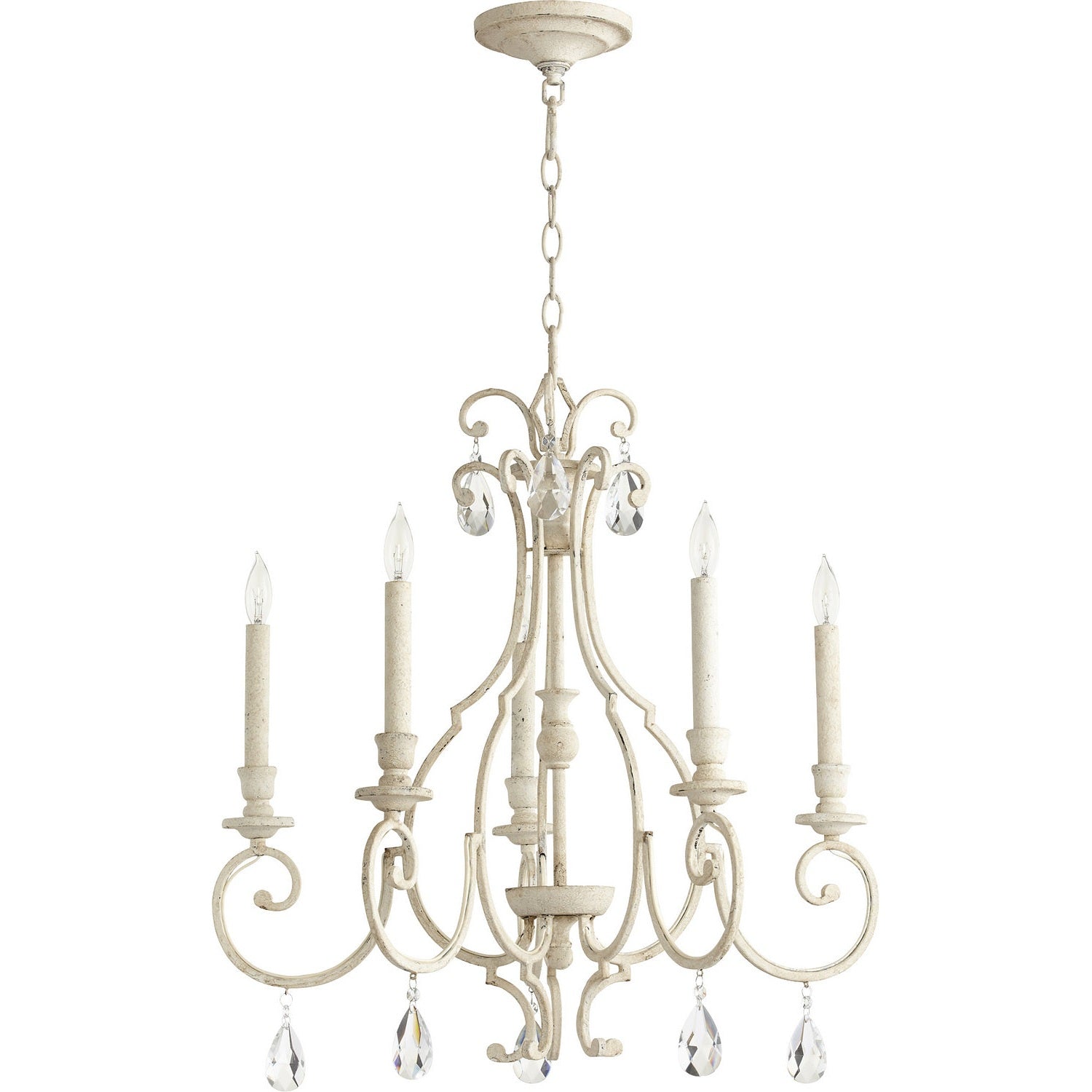 Quorum - 6014-5-70 - Five Light Chandelier - Ansley - Persian White