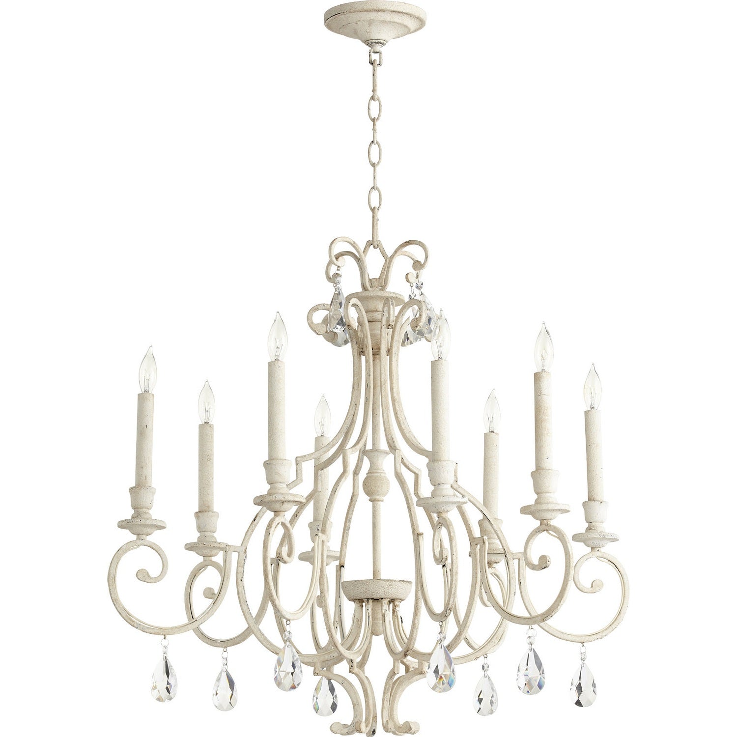 Quorum - 6014-8-70 - Eight Light Chandelier - Ansley - Persian White