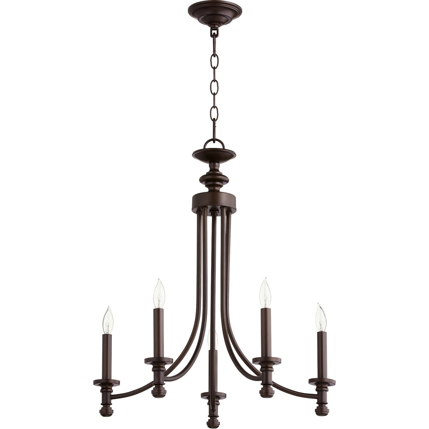 Quorum - 6022-5-86 - Five Light Chandelier - Rossington - Oiled Bronze