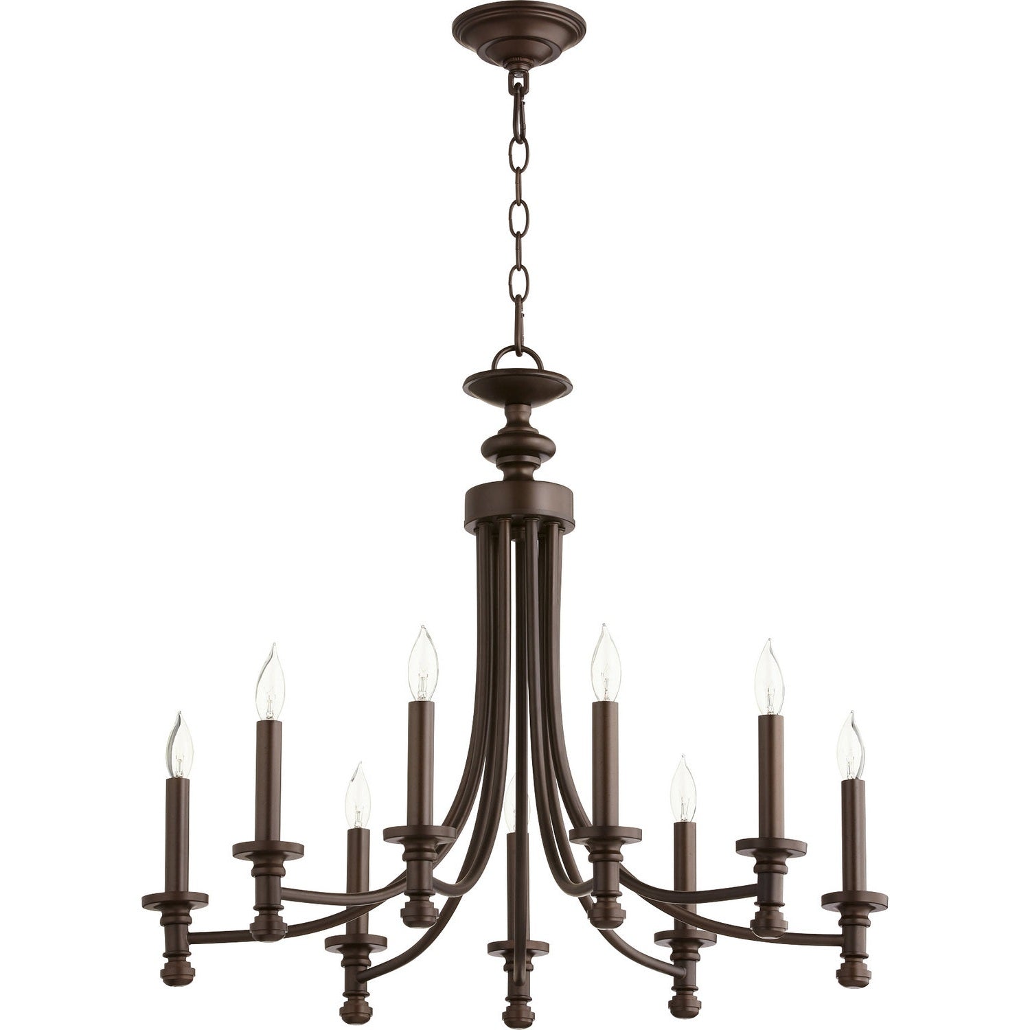 Quorum - 6022-9-86 - Nine Light Chandelier - Rossington - Oiled Bronze