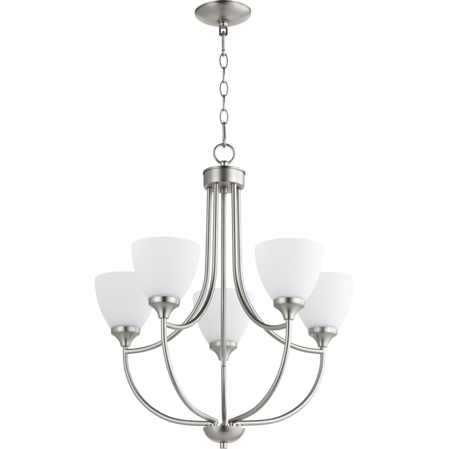 Quorum - 6059-5-65 - Five Light Chandelier - Enclave - Satin Nickel