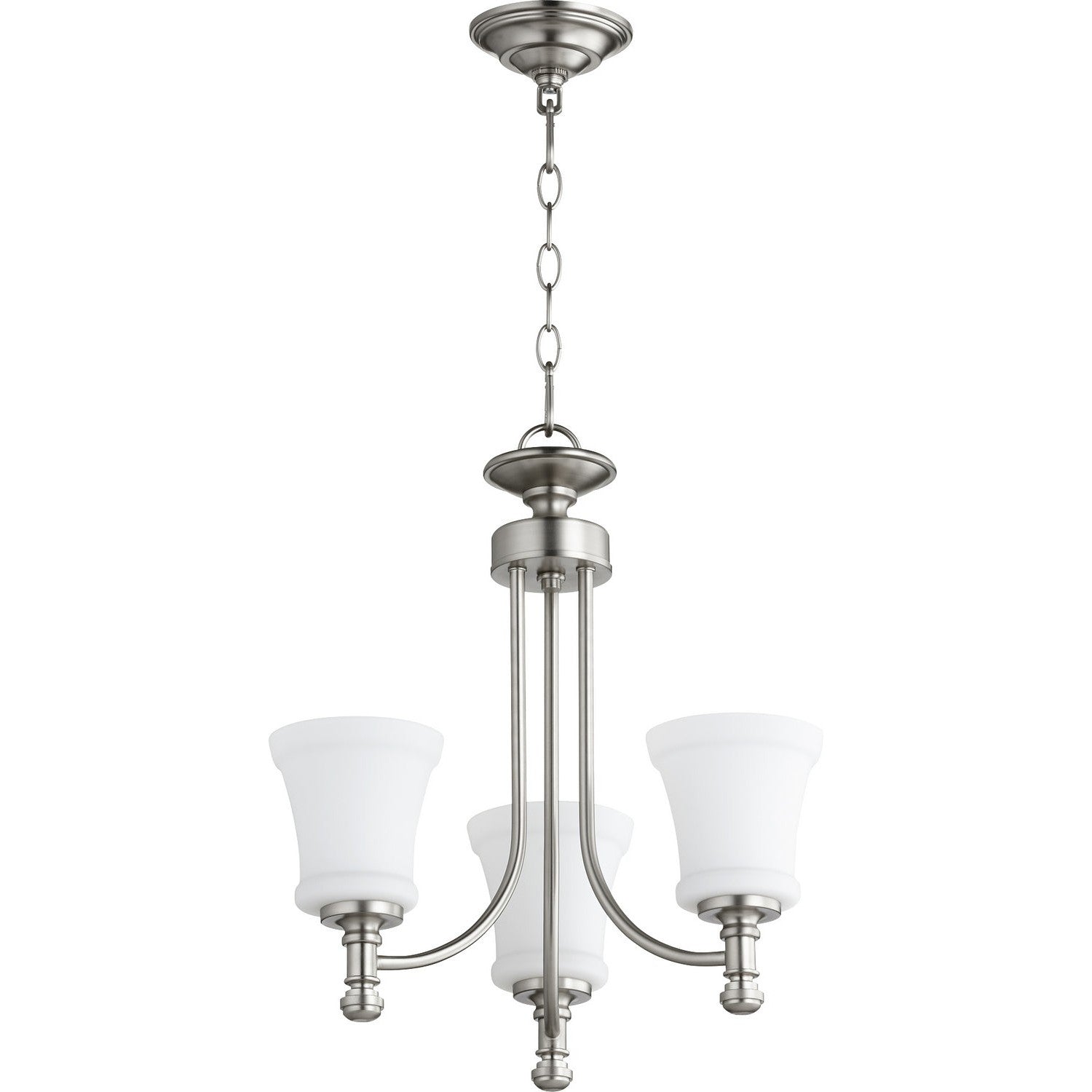 Quorum - 6122-3-65 - Three Light Chandelier - Rossington - Satin Nickel