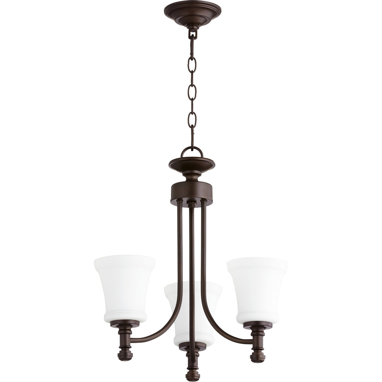 Quorum - 6122-3-86 - Three Light Chandelier - Rossington - Oiled Bronze
