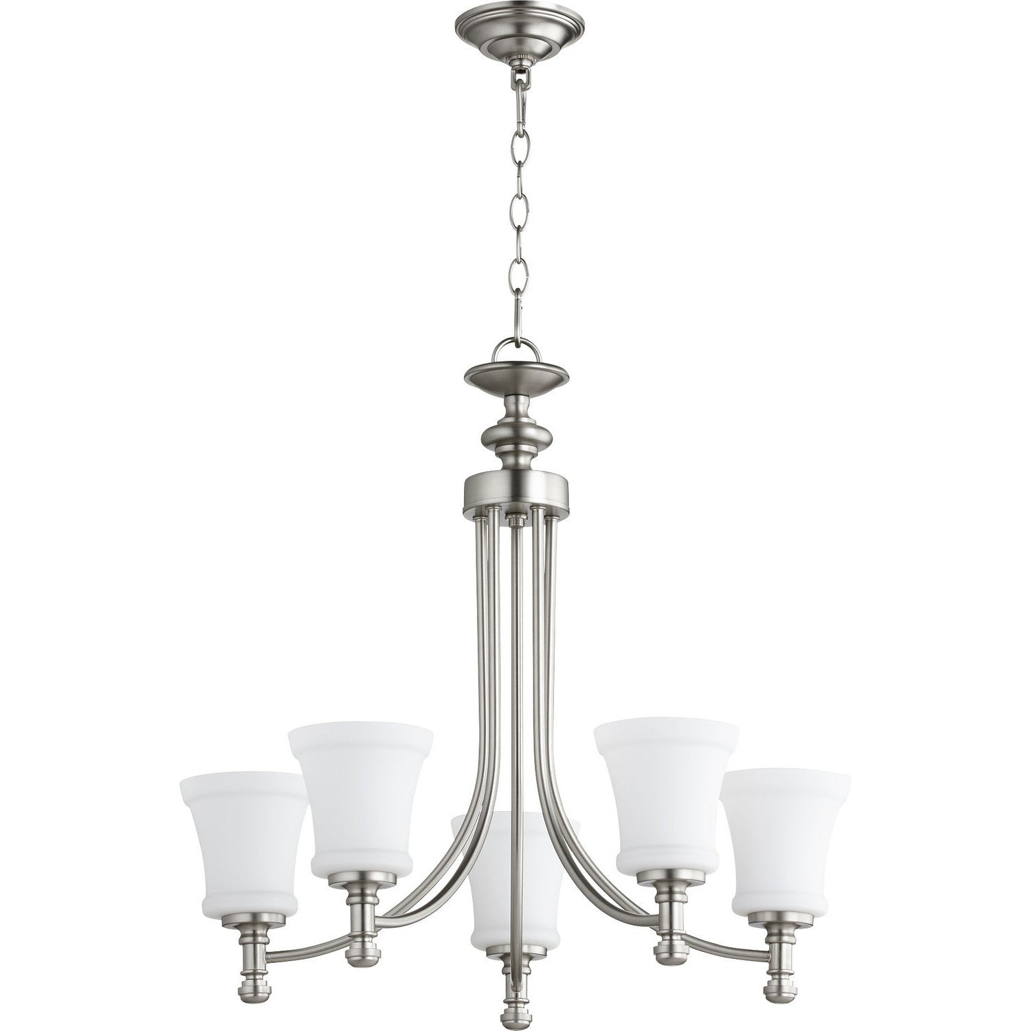 Quorum - 6122-5-65 - Five Light Chandelier - Rossington - Satin Nickel