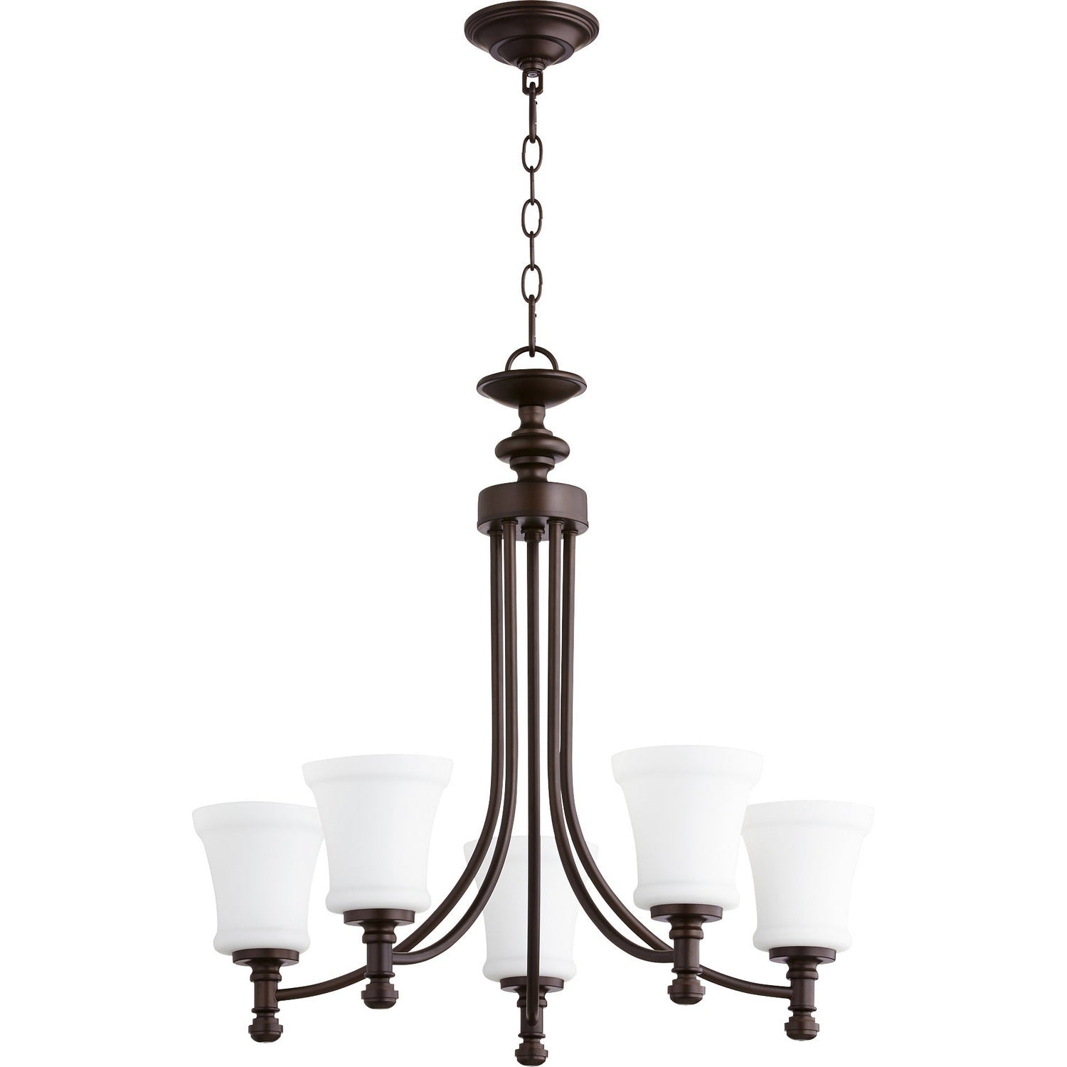 Quorum - 6122-5-86 - Five Light Chandelier - Rossington - Oiled Bronze