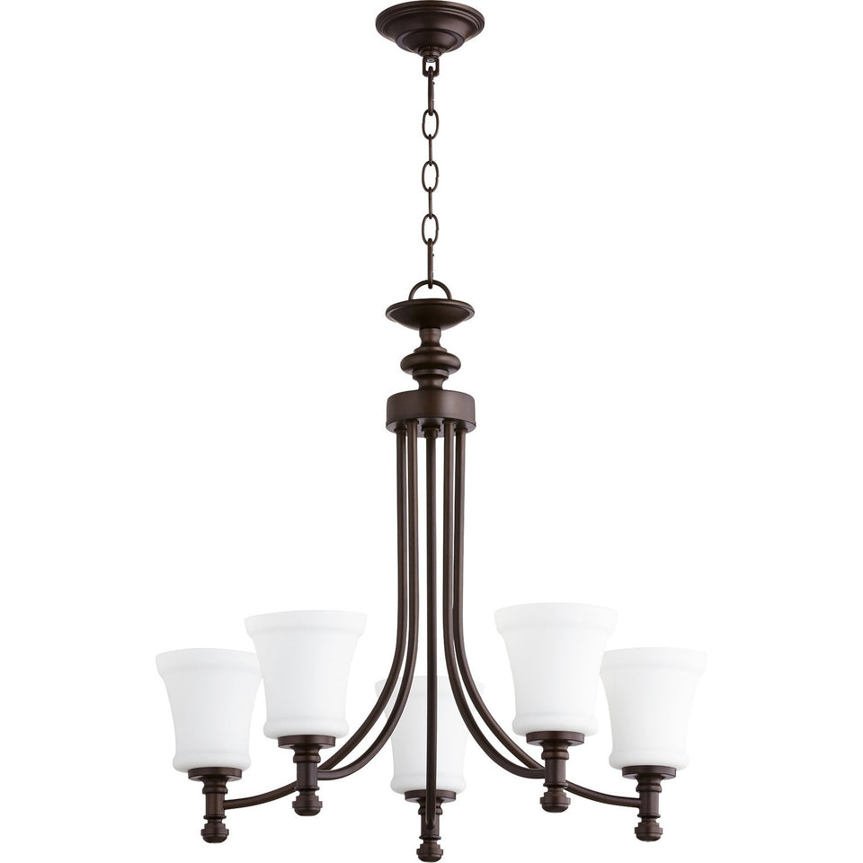 Quorum - 6122-5-86 - Five Light Chandelier - Rossington - Oiled Bronze