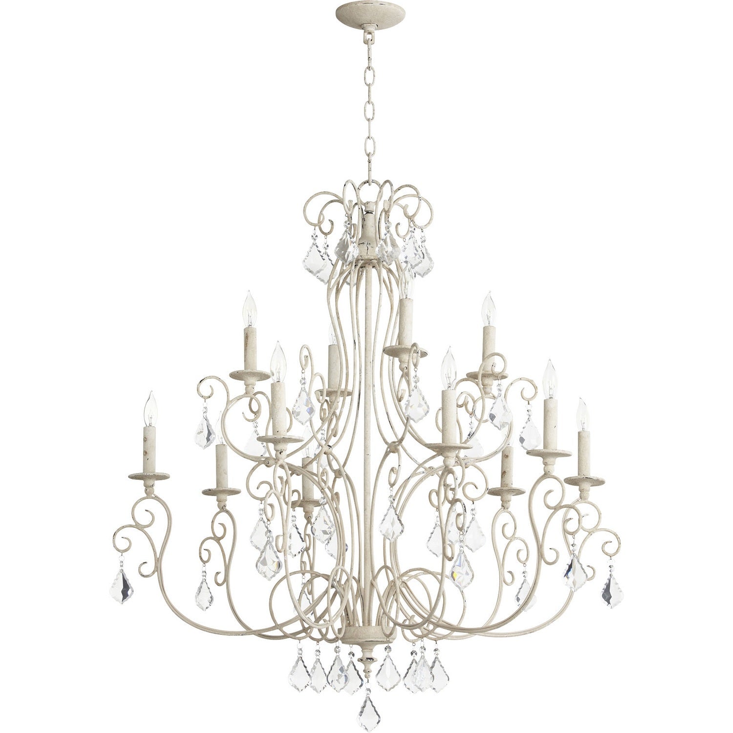 Quorum - 6205-12-70 - 12 Light Chandelier - Ariel - Persian White