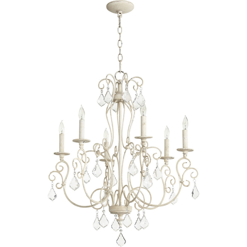 Quorum - 6205-6-70 - Six Light Chandelier - Ariel - Persian White