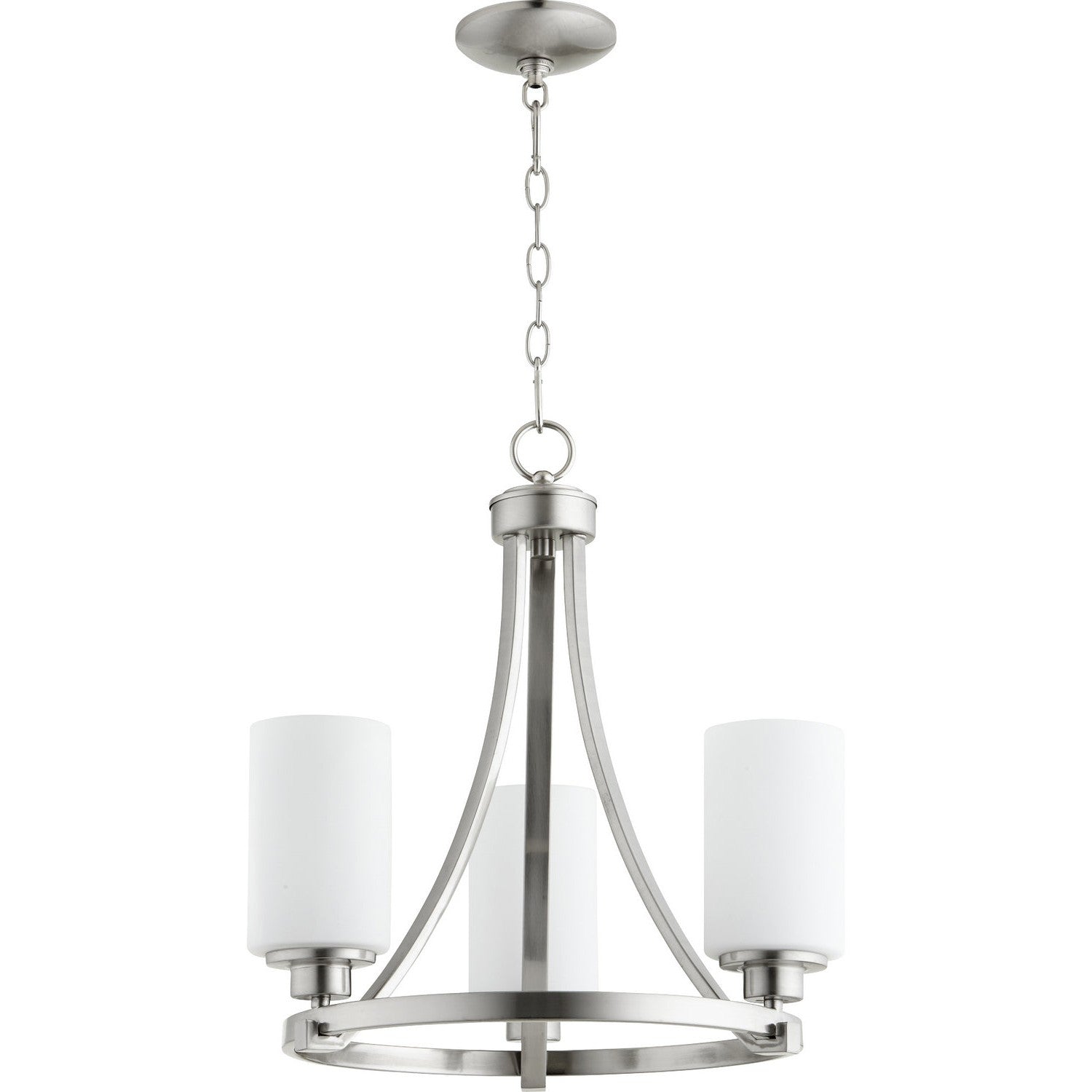 Quorum - 6207-3-65 - Three Light Chandelier - Lancaster - Satin Nickel