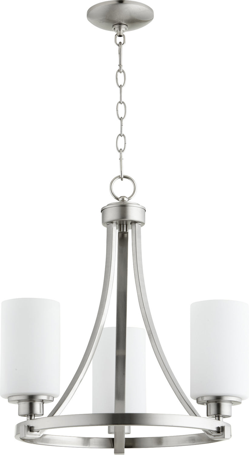 Quorum - 6207-3-65 - Three Light Chandelier - Lancaster - Satin Nickel