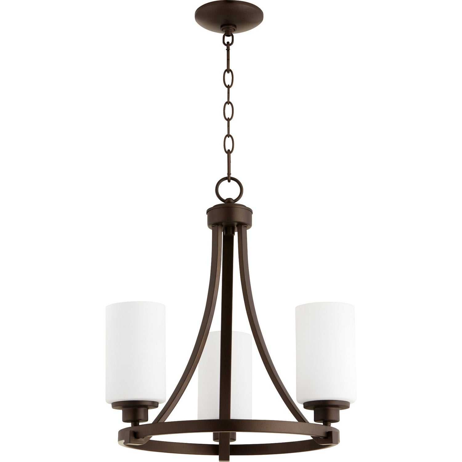 Quorum - 6207-3-86 - Three Light Chandelier - Lancaster - Oiled Bronze