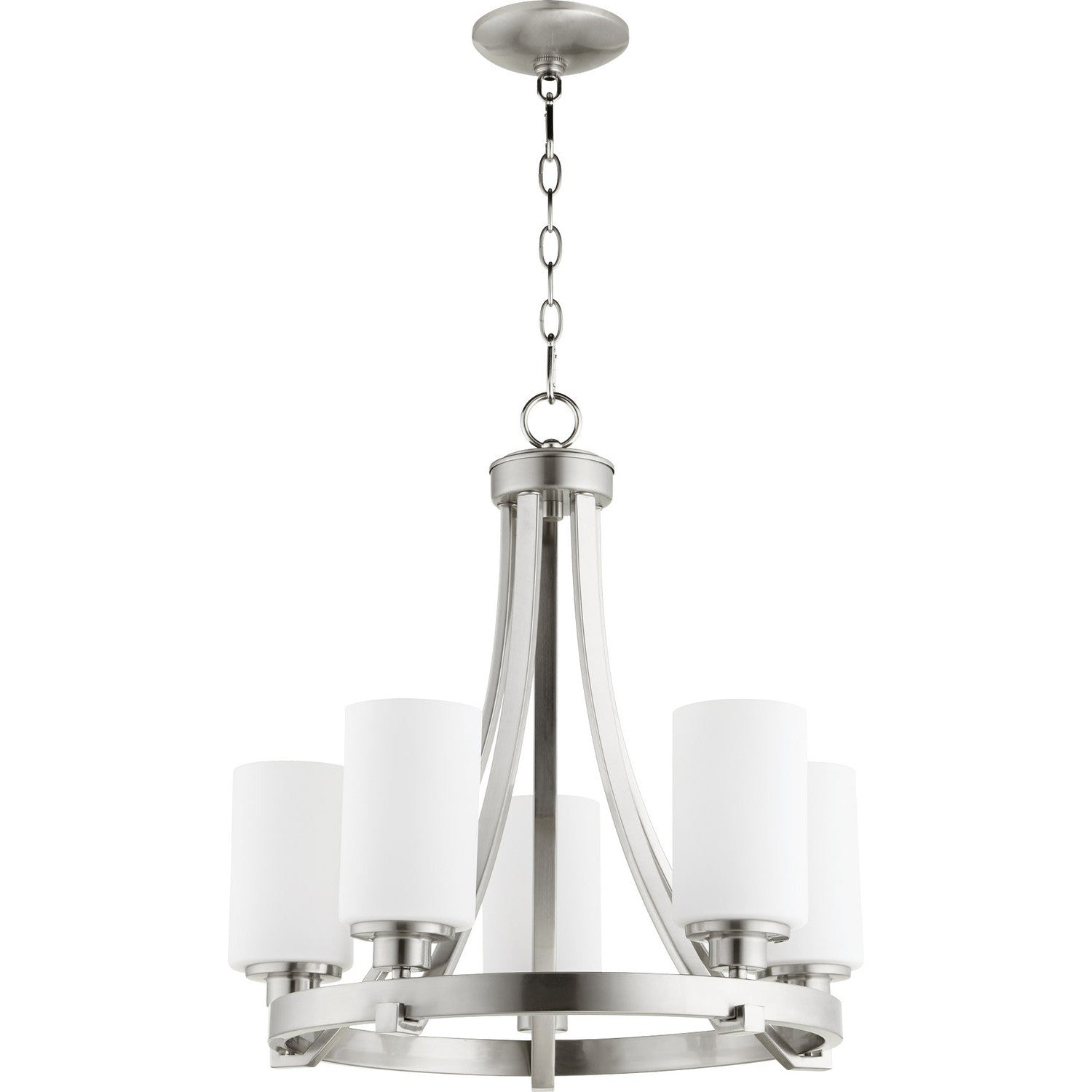 Quorum - 6207-5-65 - Five Light Chandelier - Lancaster - Satin Nickel