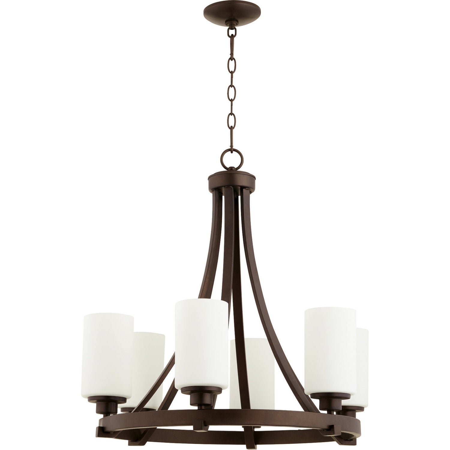 Quorum - 6207-6-86 - Six Light Chandelier - Lancaster - Oiled Bronze
