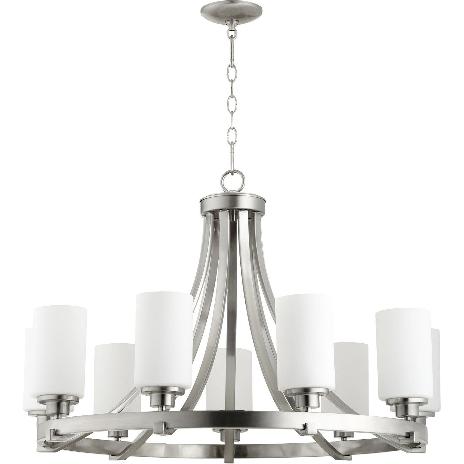Quorum - 6207-9-65 - Nine Light Chandelier - Lancaster - Satin Nickel