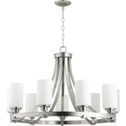Quorum - 6207-9-65 - Nine Light Chandelier - Lancaster - Satin Nickel