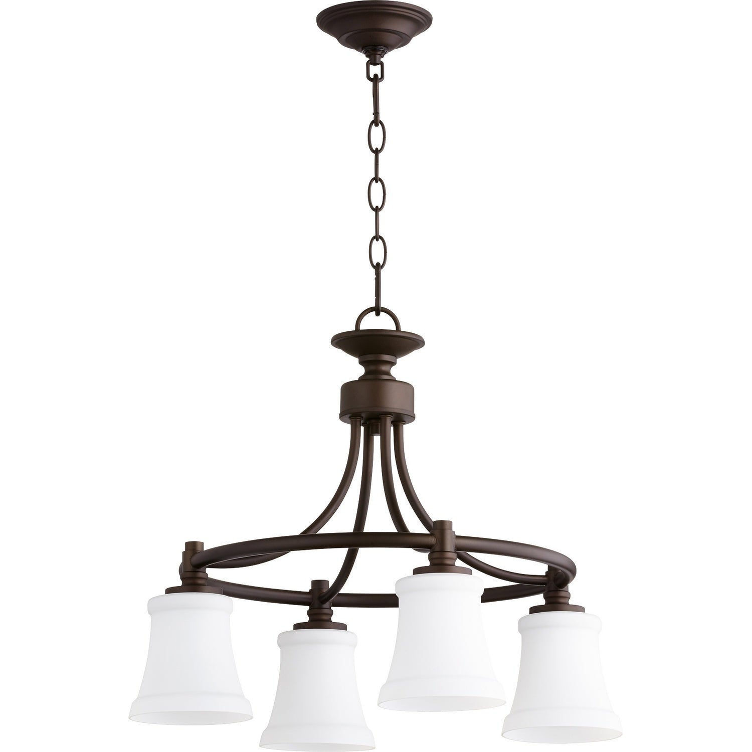 Quorum - 6422-4-86 - Four Light Chandelier - Rossington - Oiled Bronze