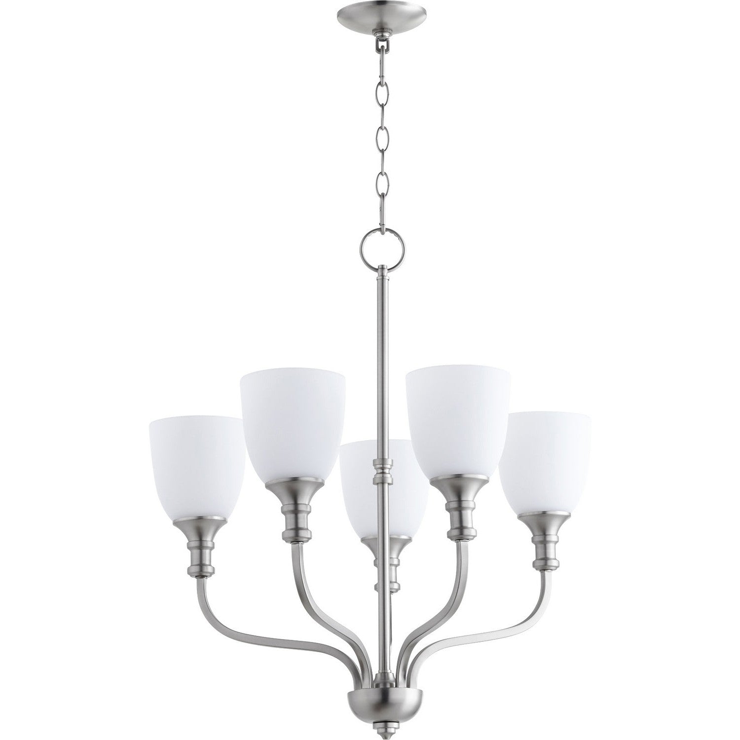 Quorum - 6811-5-65 - Five Light Chandelier - Richmond - Satin Nickel