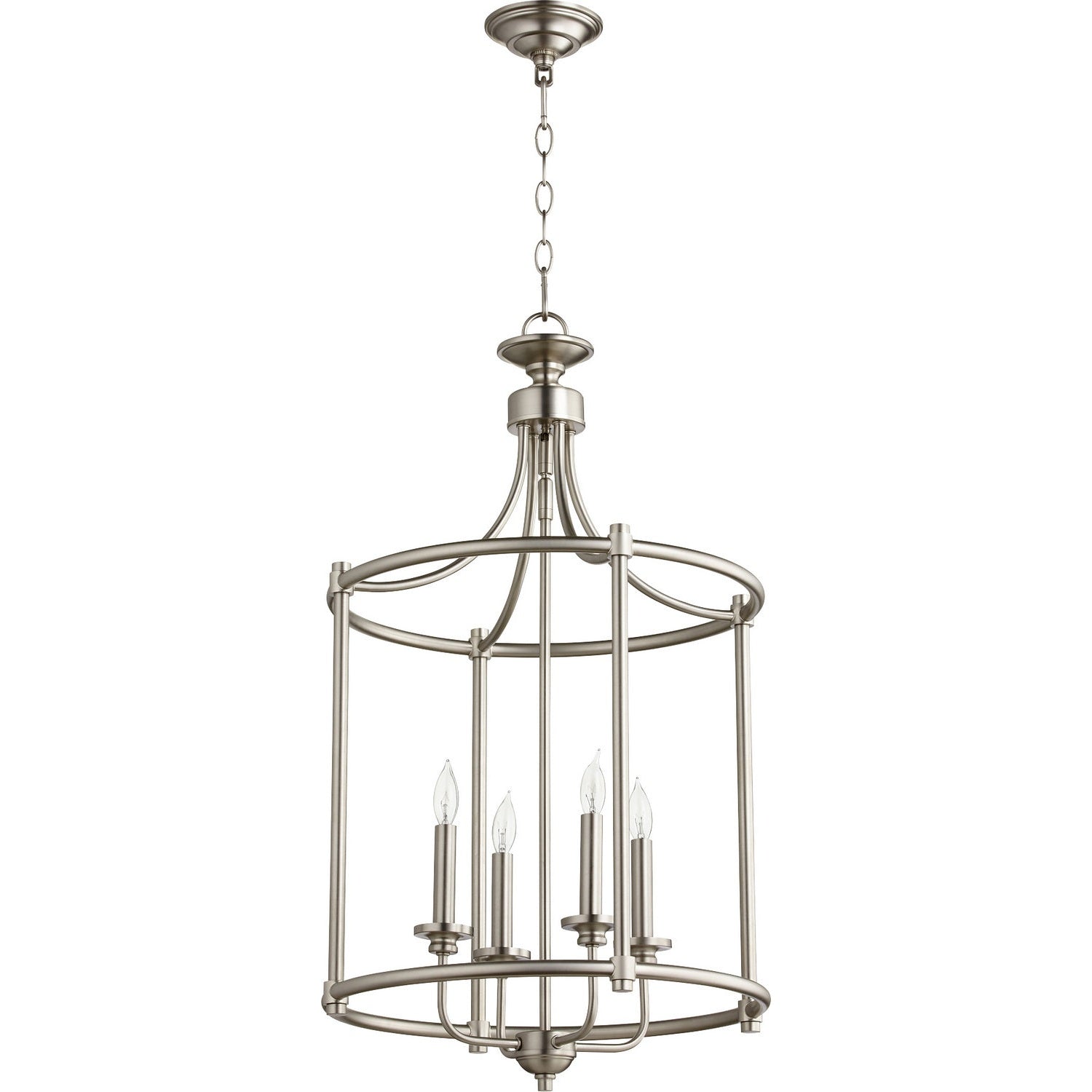 Quorum - 6822-4-65 - Four Light Entry Pendant - Rossington - Satin Nickel