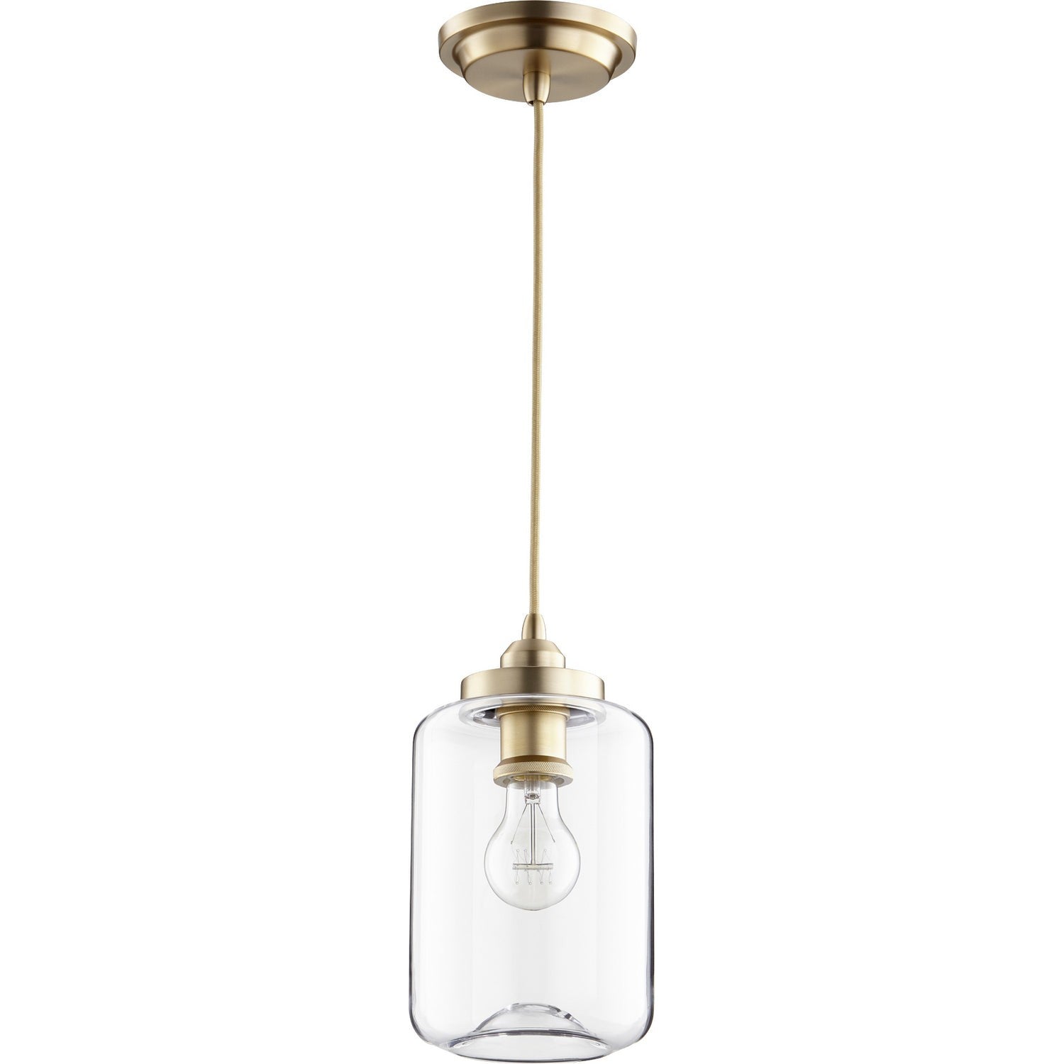 Quorum - 846-80 - One Light Pendant - Clear Filament Pendants - Aged Brass