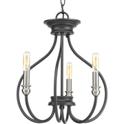 Progress Lighting - P350042-143 - Three Light Semi-Flush Convertible - Whisp - Graphite