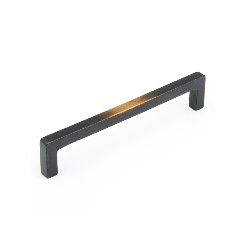 Vinci 6" Luxury Rustic Modern Cast Bronze Cabinet Handle Pull - Made in Italy