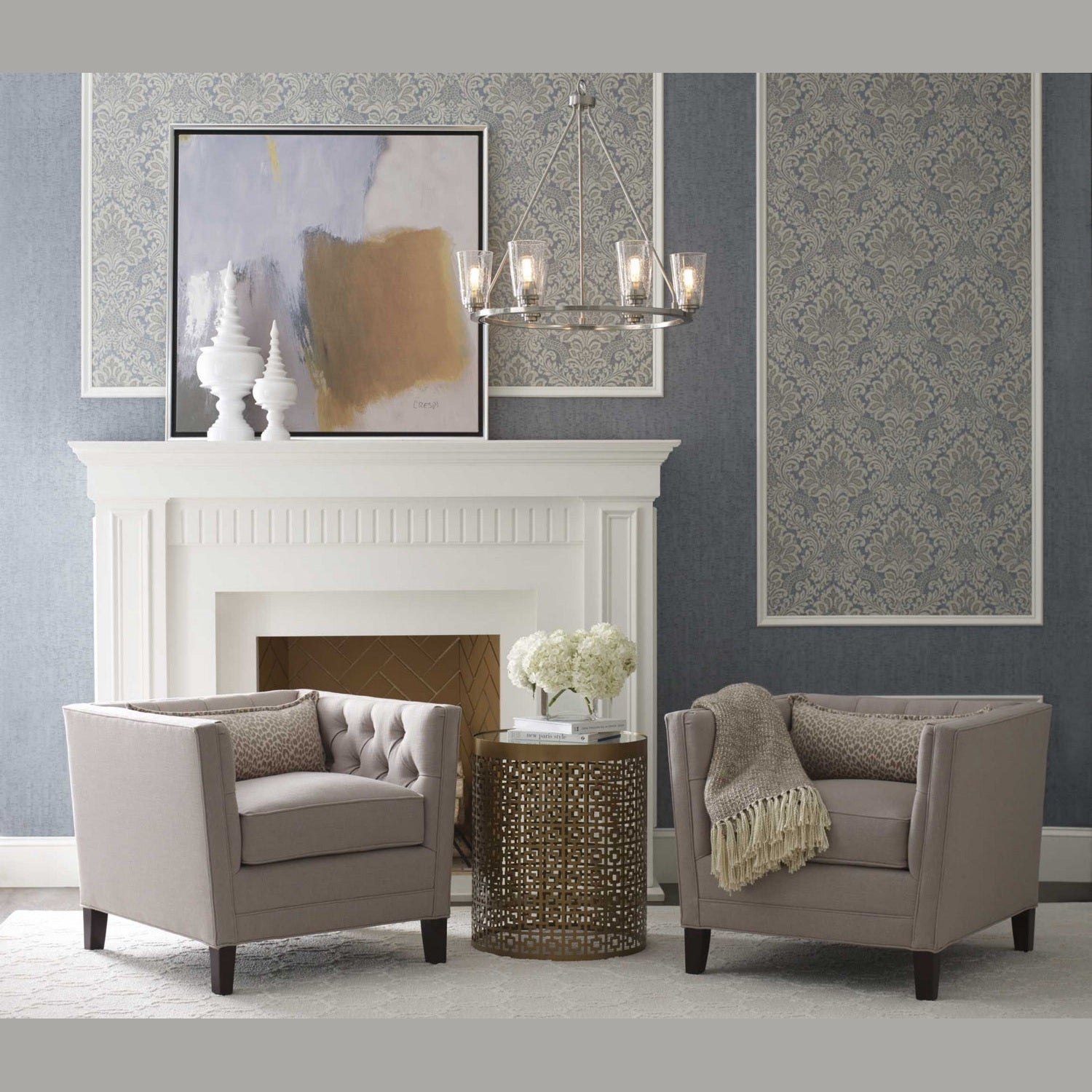 Progress Lighting - P400015-009 - Six Light Chandelier - Debut - Brushed Nickel