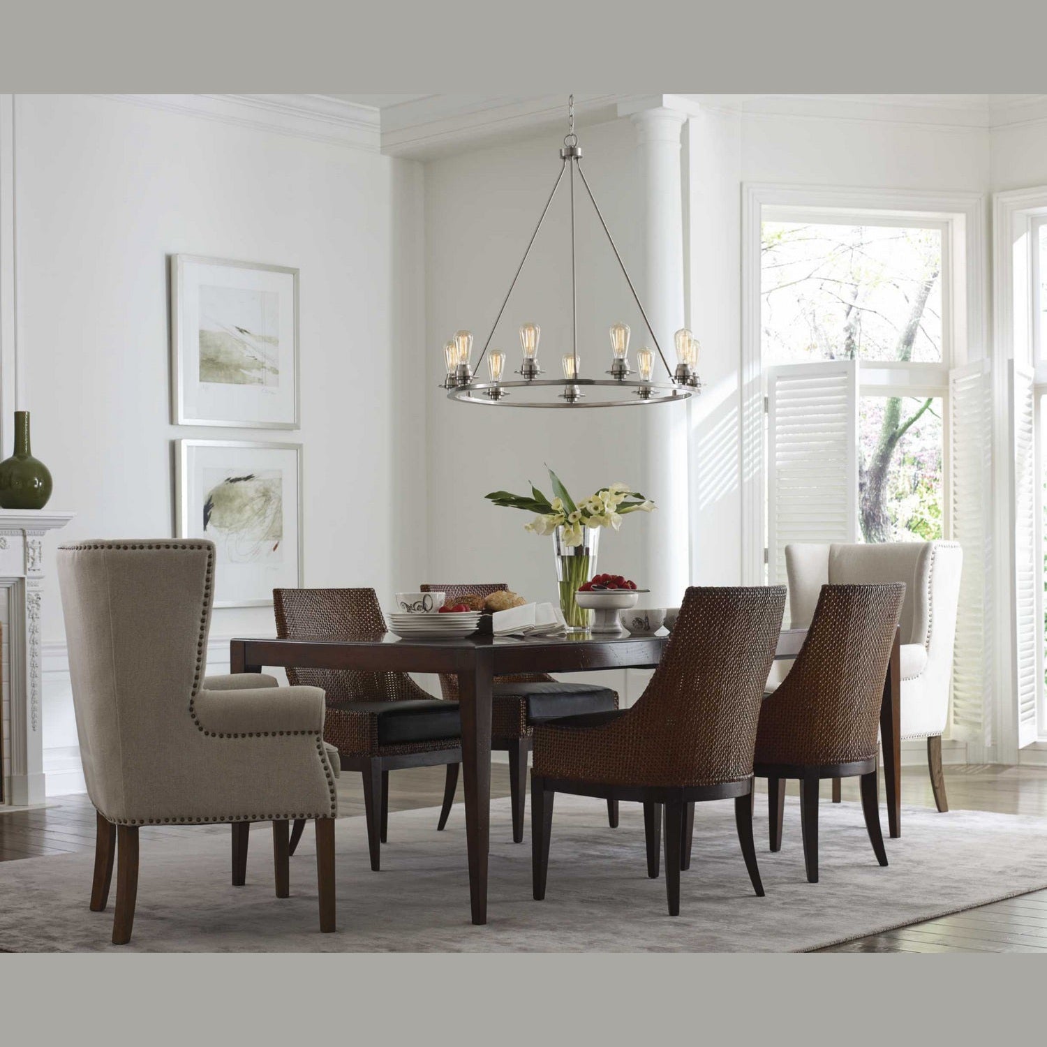 Progress Lighting - P400016-009 - Nine Light Chandelier - Debut - Brushed Nickel