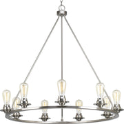 Progress Lighting - P400016-009 - Nine Light Chandelier - Debut - Brushed Nickel