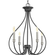Progress Lighting - P400029-143 - Four Light Chandelier - Whisp - Graphite