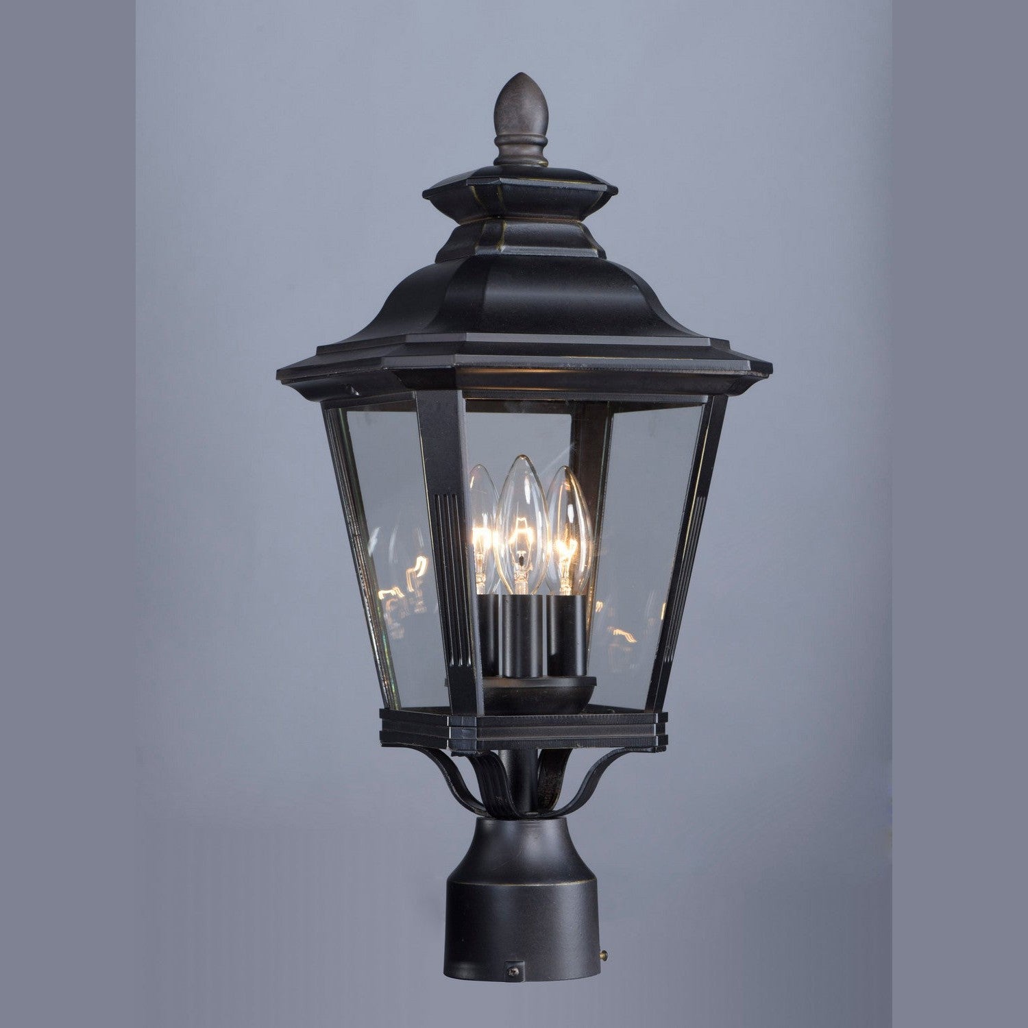 Maxim - 1130CLBZ - Three Light Outdoor Pole/Post Lantern - Knoxville - Bronze
