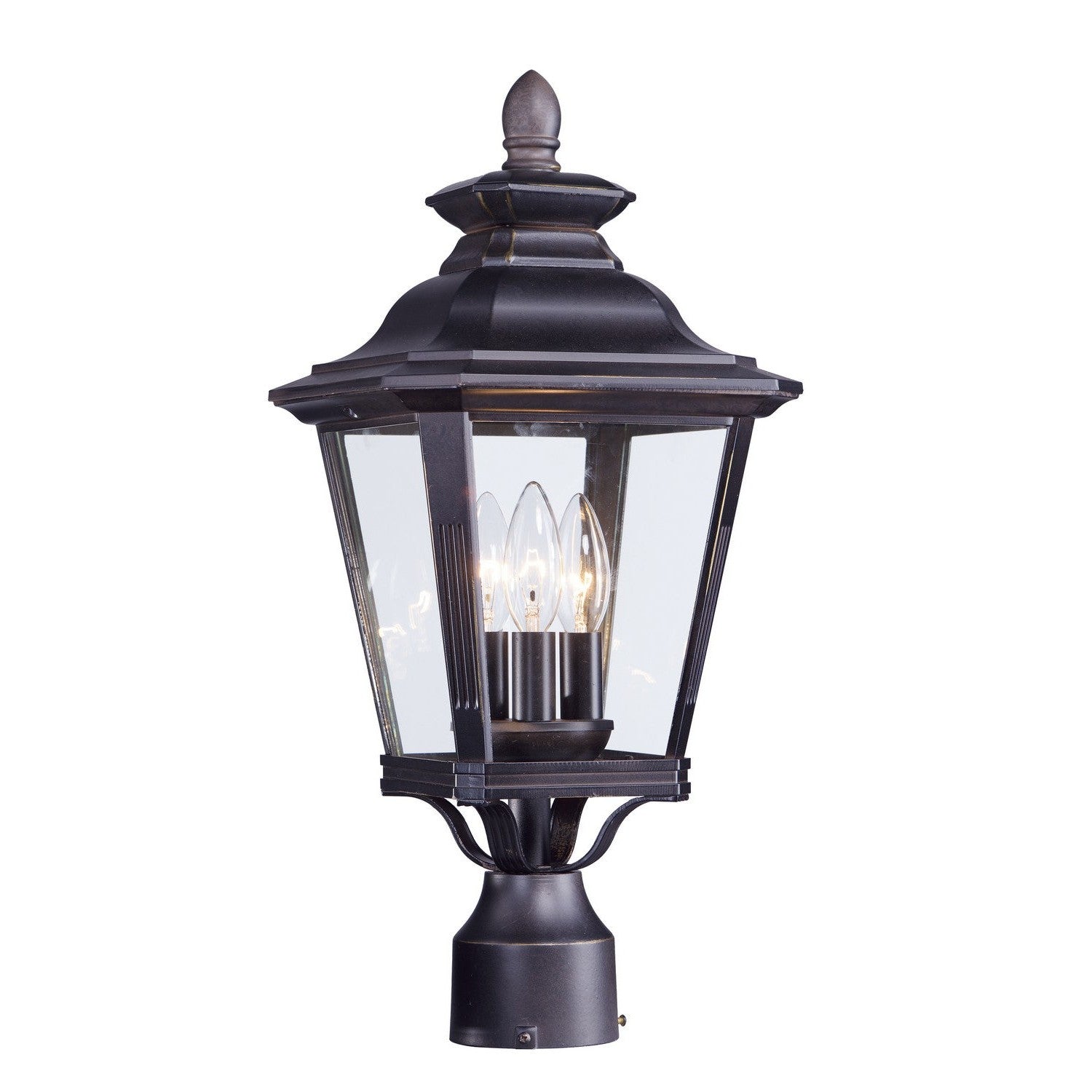 Maxim - 1130CLBZ - Three Light Outdoor Pole/Post Lantern - Knoxville - Bronze