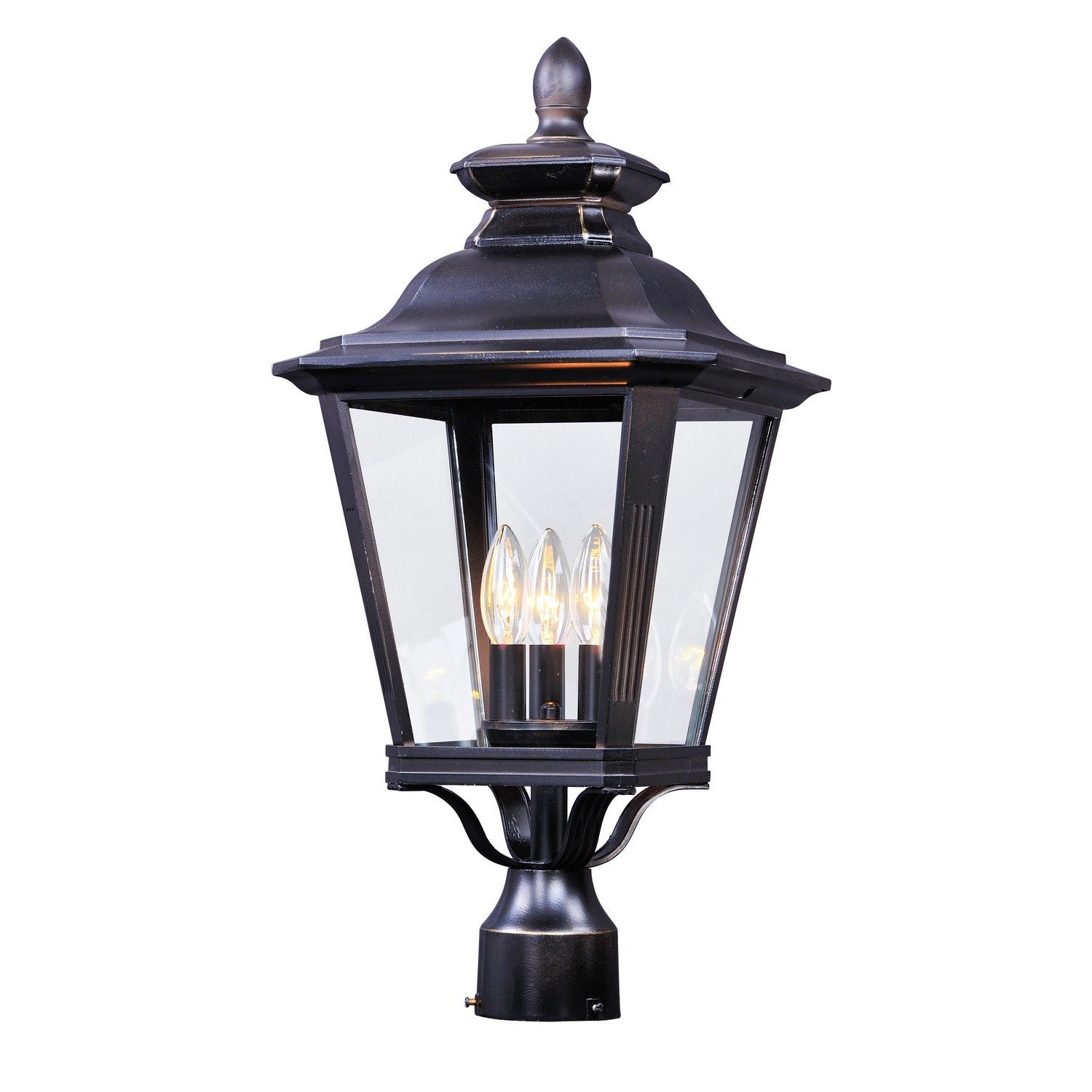 Maxim - 1131CLBZ - Three Light Outdoor Pole/Post Lantern - Knoxville - Bronze