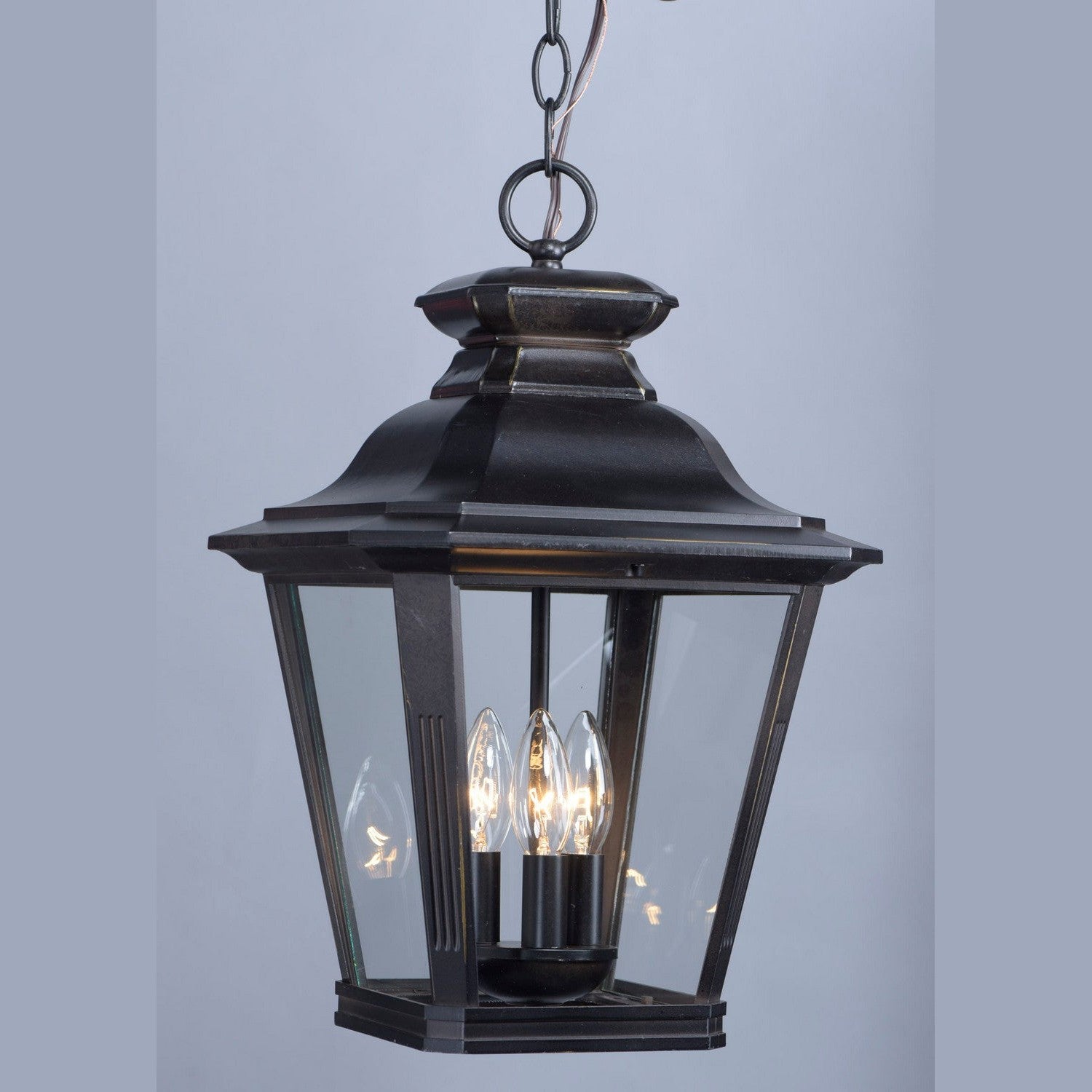 Maxim - 1139CLBZ - Three Light Outdoor Hanging Lantern - Knoxville - Bronze