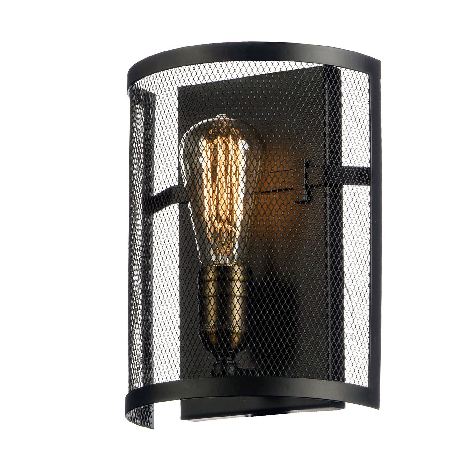 Maxim - 20112BKNAB - One Light Wall Sconce - Palladium - Black / Natural Aged Brass
