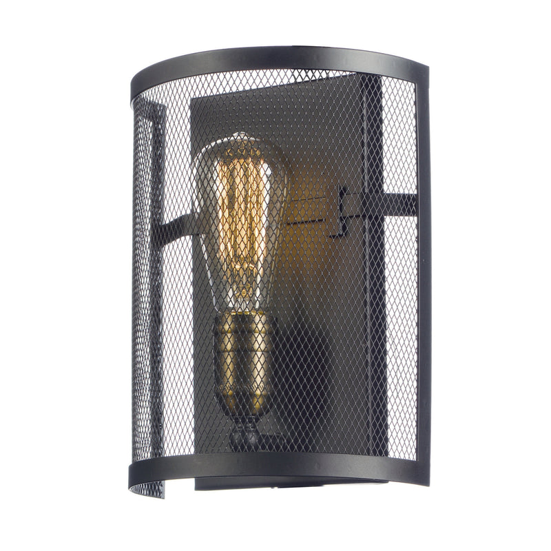 Maxim - 20112BKNAB - One Light Wall Sconce - Palladium - Black / Natural Aged Brass