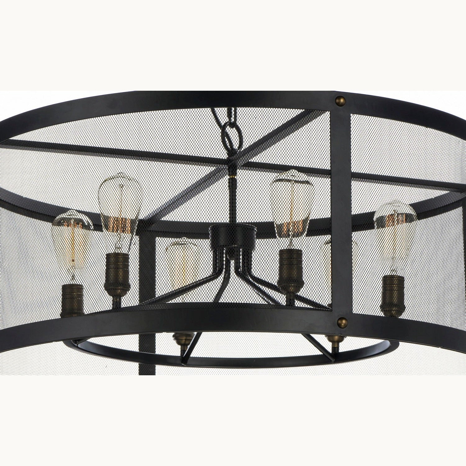Maxim - 20114BKNAB - Six Light Chandelier - Palladium - Black / Natural Aged Brass