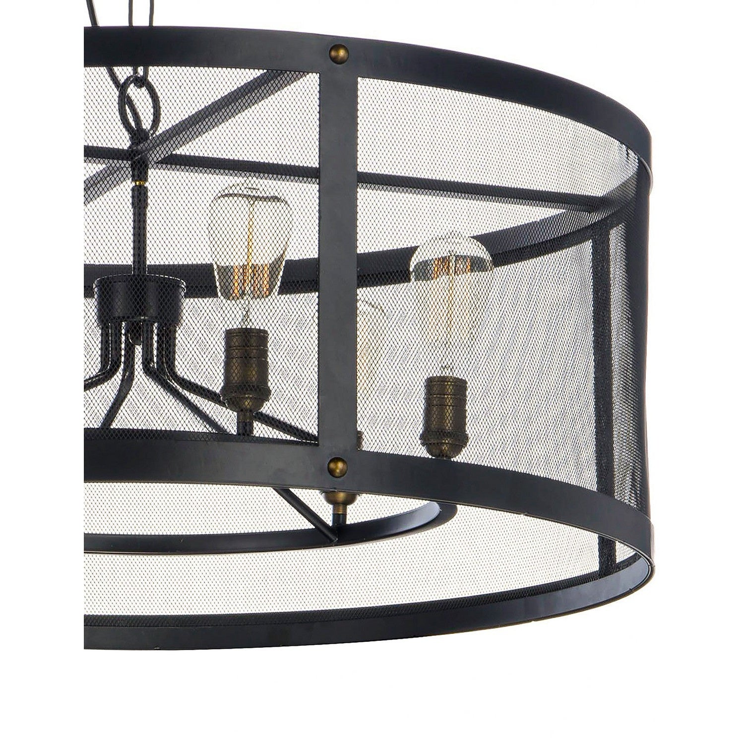Maxim - 20115BKNAB - Five Light Chandelier - Palladium - Black / Natural Aged Brass