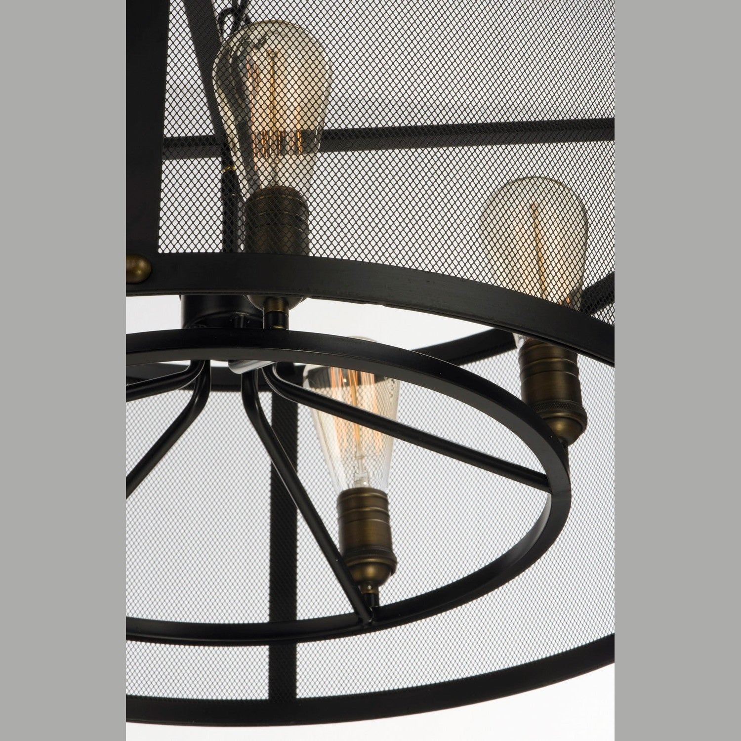 Maxim - 20115BKNAB - Five Light Chandelier - Palladium - Black / Natural Aged Brass