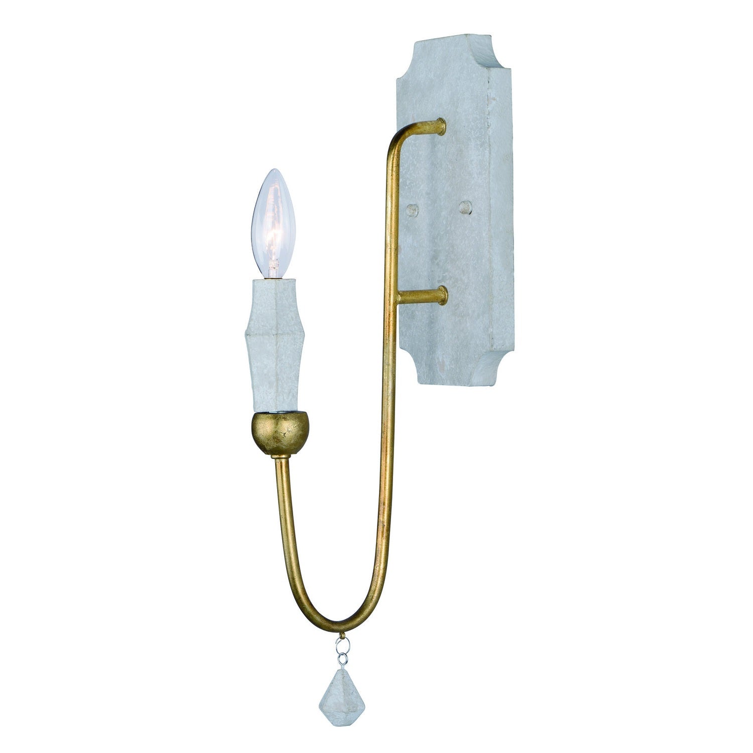 Maxim - 22432CSTGL - One Light Wall Sconce - Claymore - Claystone / Gold Leaf