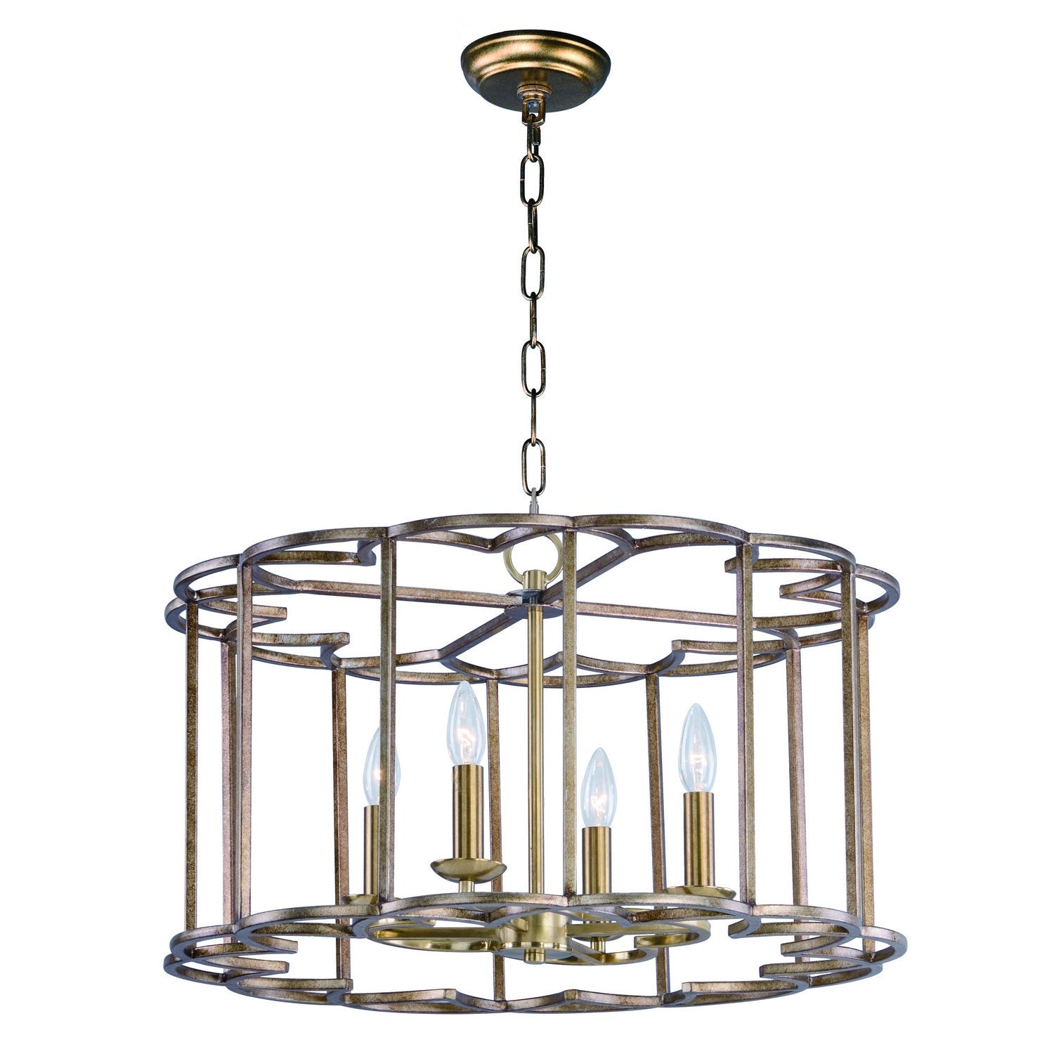 Maxim - 24736BZF - Four Light Chandelier - Helix - Bronze Fusion
