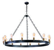 Maxim - 26276BKNAB - 14 Light Chandelier - Noble - Black / Natural Aged Brass