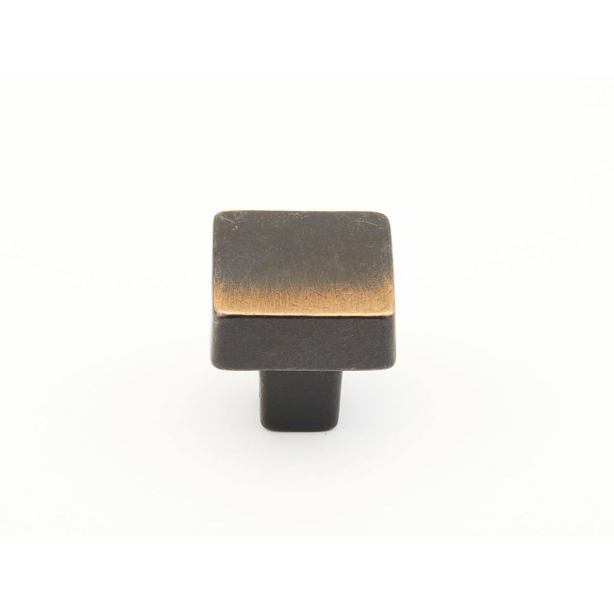 Vinci 1-1/4" Luxury Modern Rustic Block Square Cast Bronze Cabinet Knob - Made in Italy