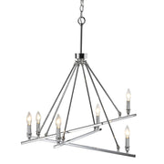Golden - 2360-6 CH - Six Light Chandelier - Garvin - Chrome