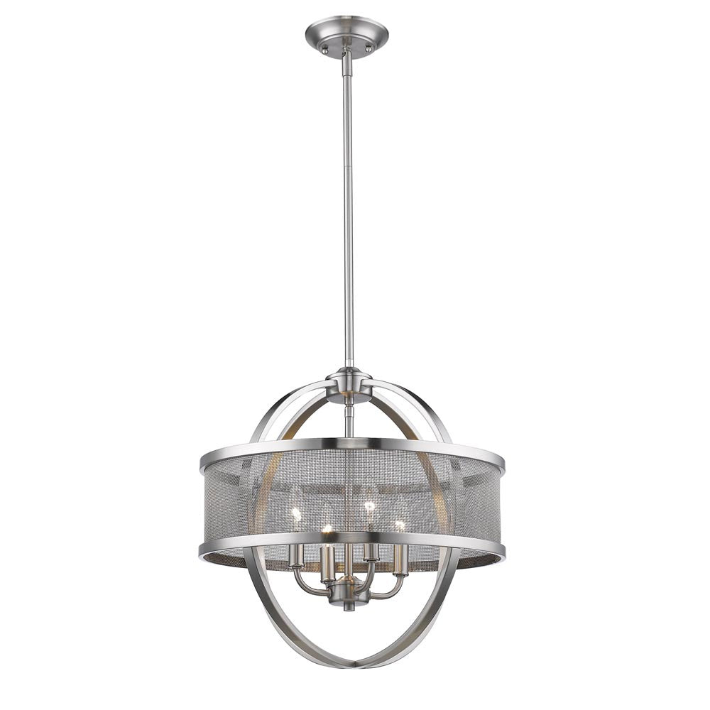Golden - 3167-4P PW-PW - Four Light Pendant - Colson - Pewter