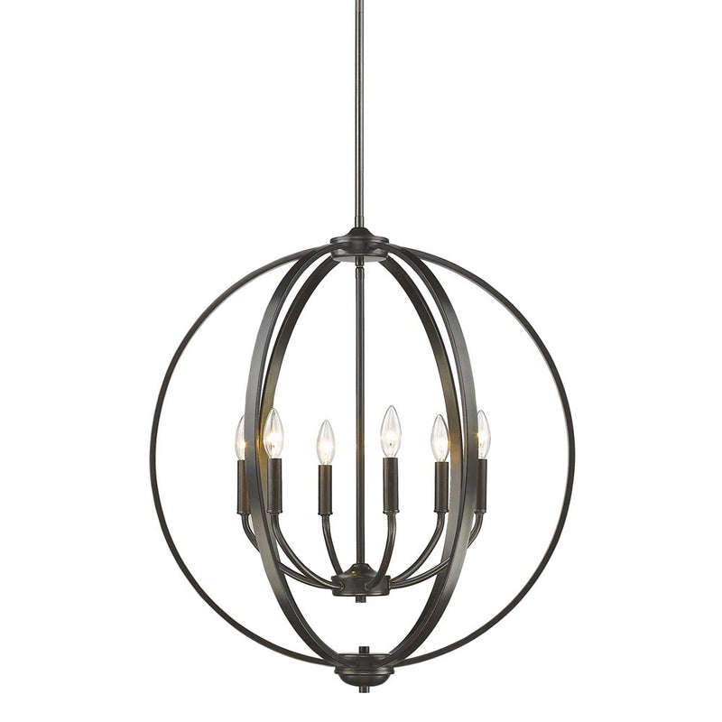 Golden - 3167-6 EB - Six Light Chandelier - Colson - Etruscan Bronze