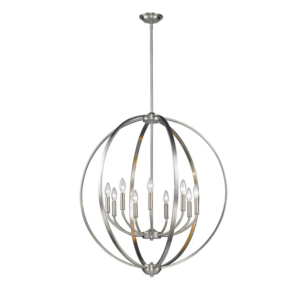Golden - 3167-9 PW - Nine Light Chandelier - Colson - Pewter