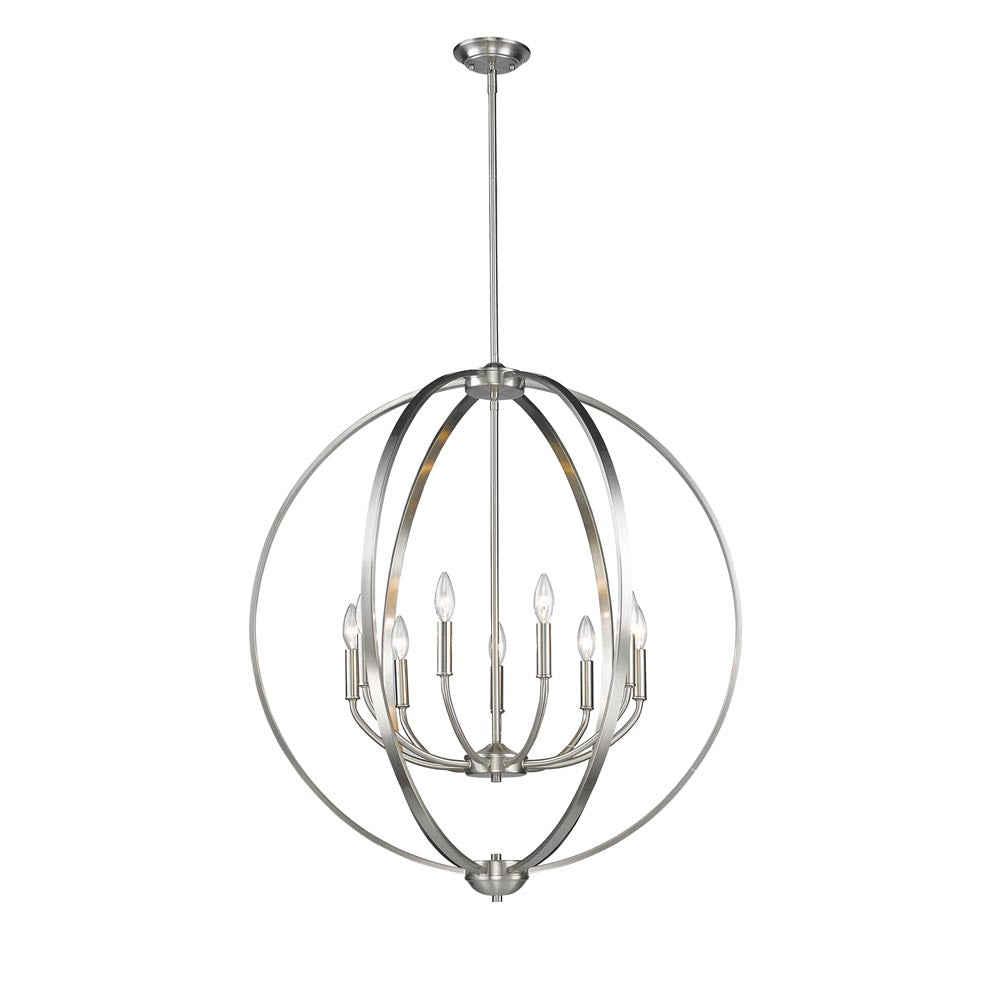 Golden - 3167-9 PW - Nine Light Chandelier - Colson - Pewter