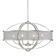 Golden - 3167-LP PW-PW - Six Light Linear Pendant - Colson - Pewter