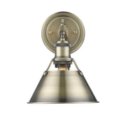 Golden - 3306-BA1 AB-AB - One Light Bath Vanity - Orwell - Aged Brass