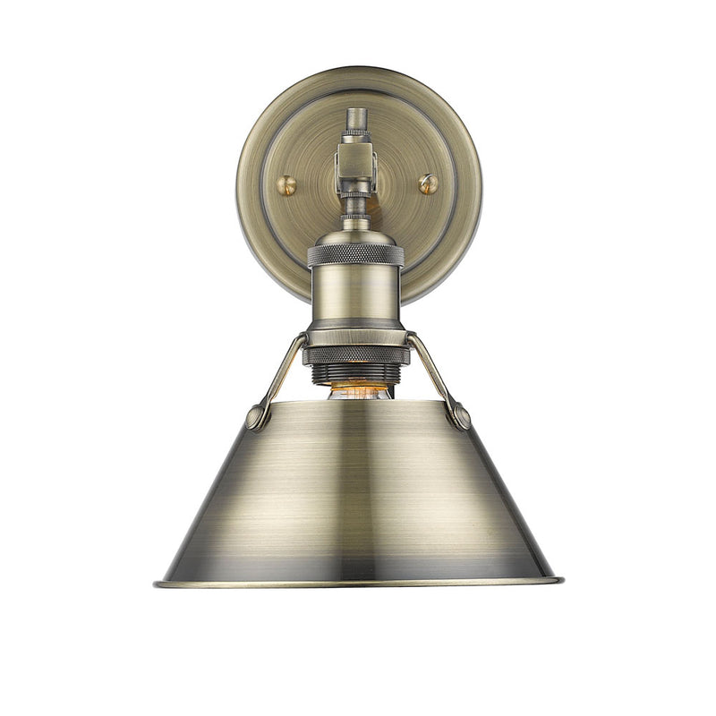 Golden - 3306-BA1 AB-AB - One Light Bath Vanity - Orwell - Aged Brass